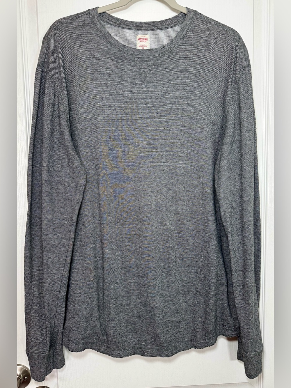 Men's Mossimo Gray Long-Sleeve Crewneck Knit Shirt #1856